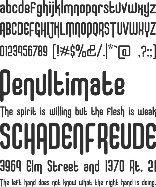 Mychellow font preview