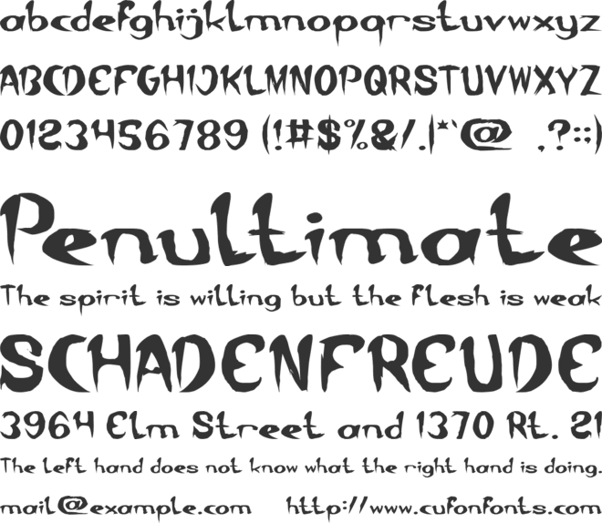 Where Wolf font preview