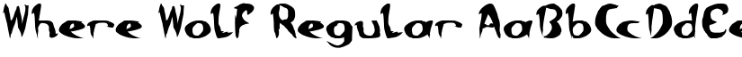 Where Wolf Regular font