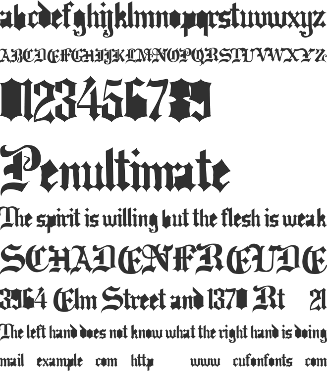 Drama Type font preview