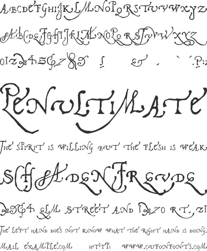 Pal Antic font preview