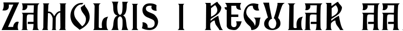 Zamolxis I Regular font