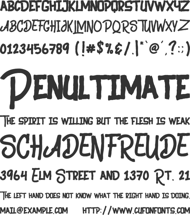 Black Animal font preview