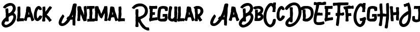 Black Animal Regular font