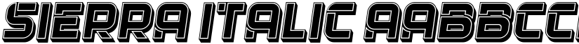Sierra Italic font
