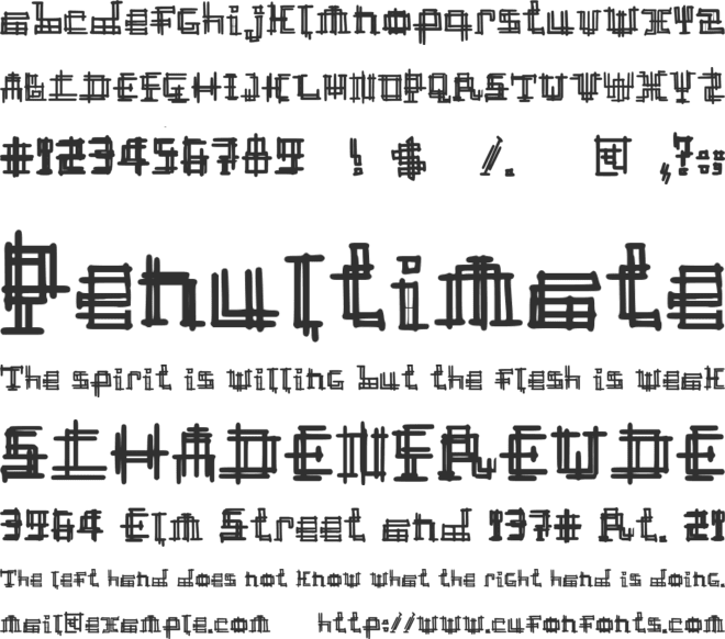 Mechine House font preview