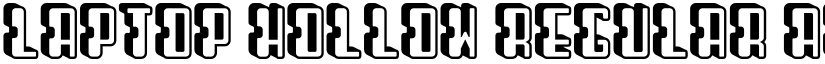 Laptop Hollow Regular font