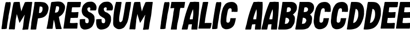 Impressum Italic font