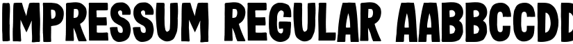 Impressum Regular font