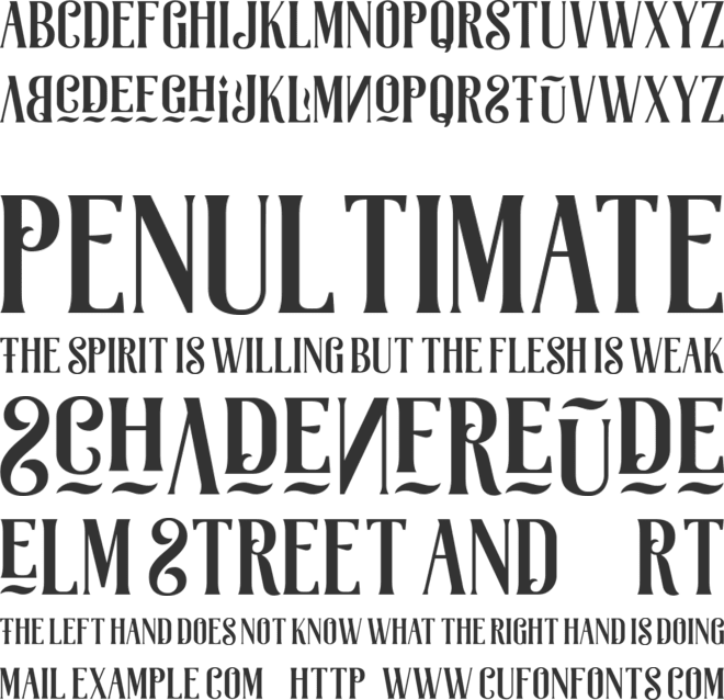 Swistblnk Moalang Melintang font preview