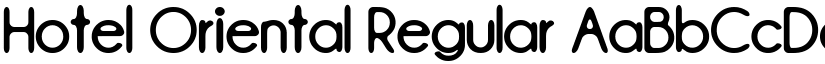 Hotel Oriental Regular font