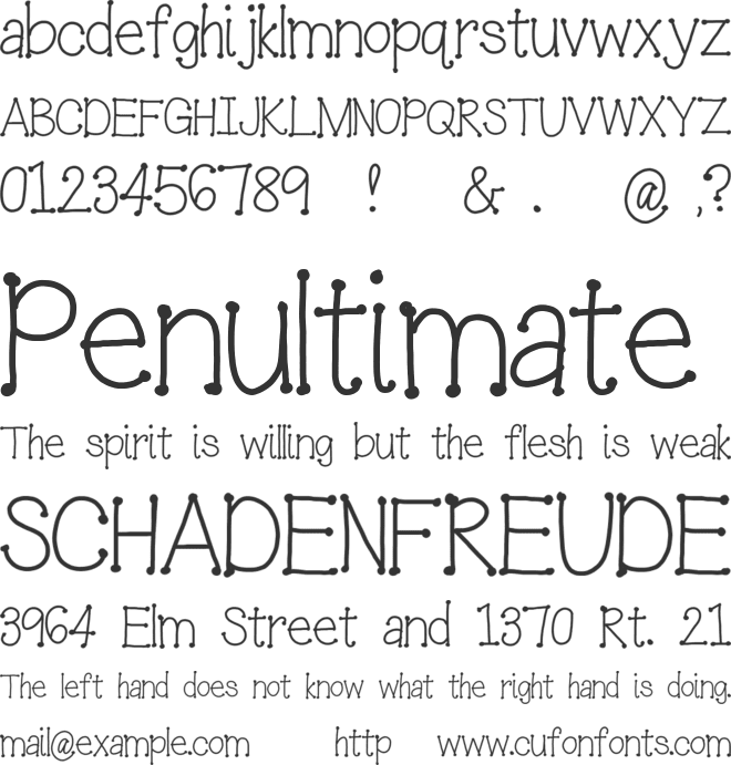 ice cream sandwich font preview