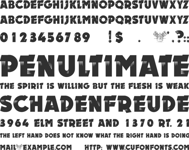 New MOTOR font preview