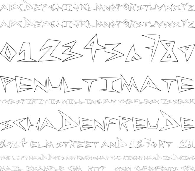 RockLess font preview