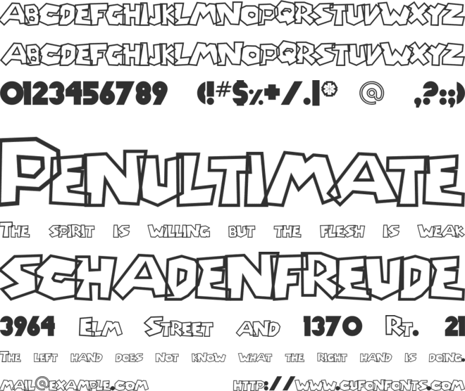 Chlorinap font preview