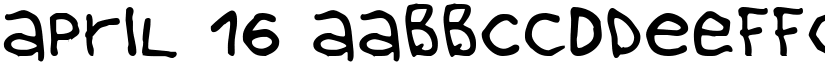 April 16 font