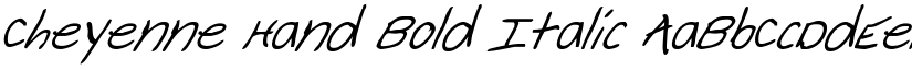 Cheyenne Hand Bold Italic font