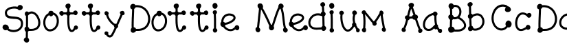 SpottyDottie Medium font