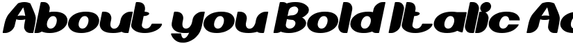About you Bold Italic font