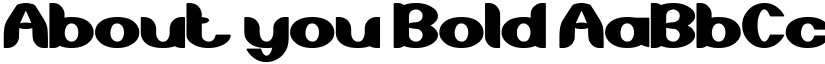 About you Bold font