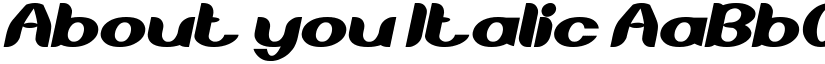 About you Italic font