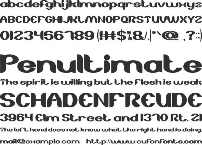 About you font preview