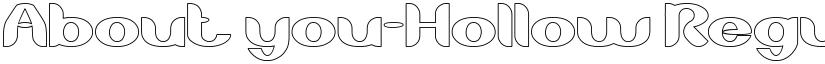 About you-Hollow Regular font