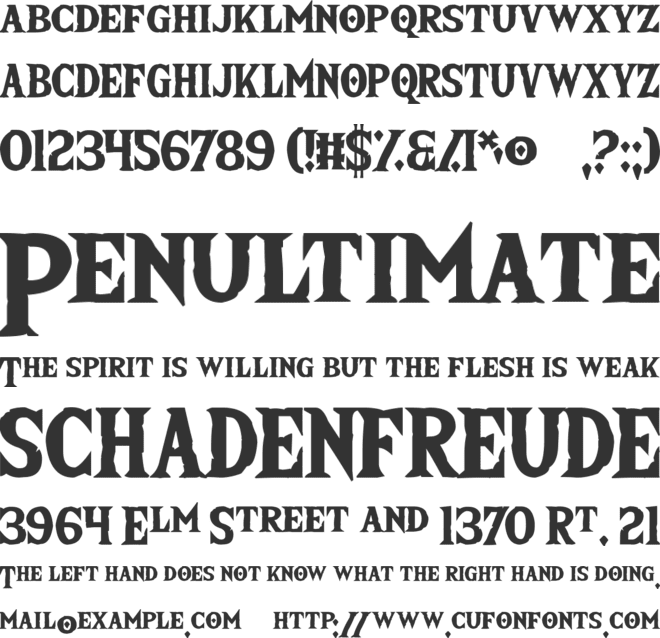 The Wild Breath of Zelda font preview