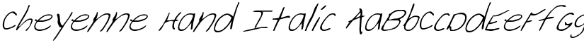 Cheyenne Hand Italic font