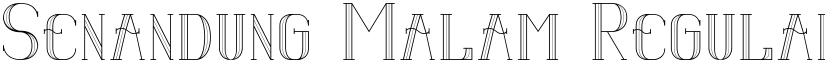 Senandung Malam Regular font