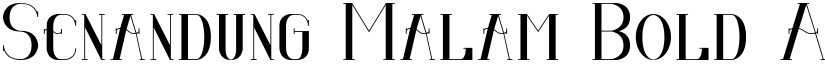 Senandung Malam Bold font