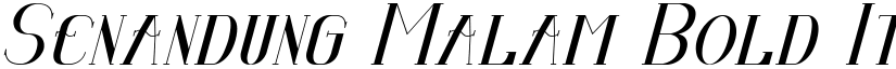 Senandung Malam Bold Italic font