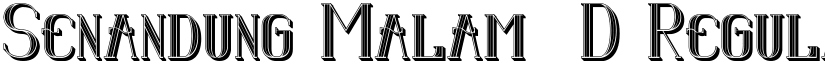 Senandung Malam 3D Regular Regular font
