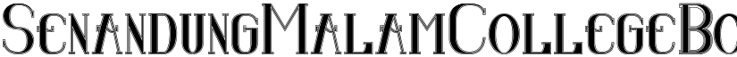 Senandung Malam College Bold font