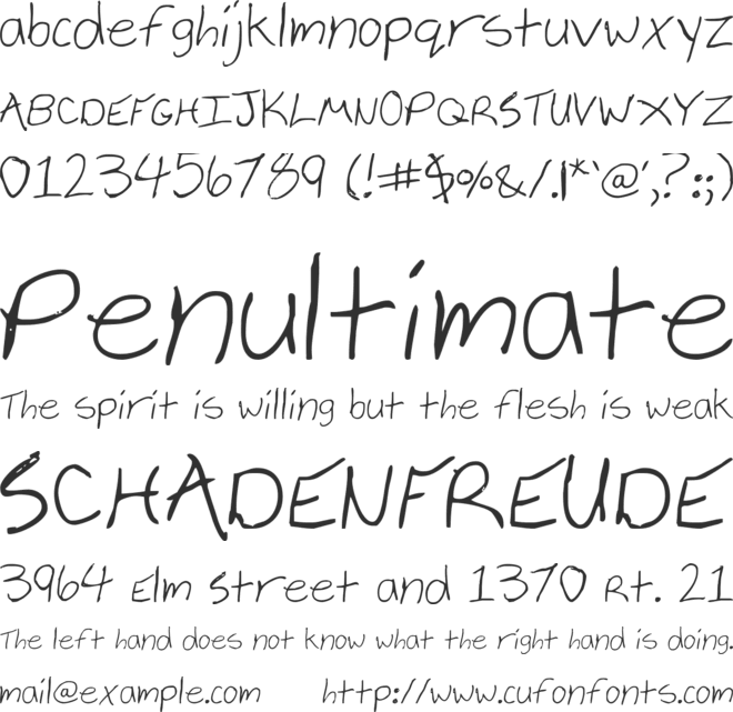 Cheyenne Hand font preview