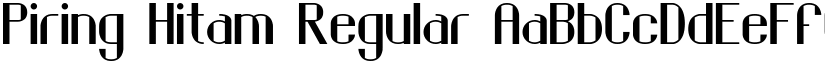 Piring Hitam Regular font