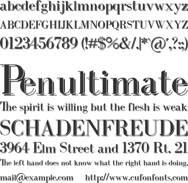 IntellectaBodoned Two font preview