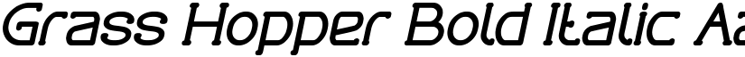 Grass Hopper Bold Italic font