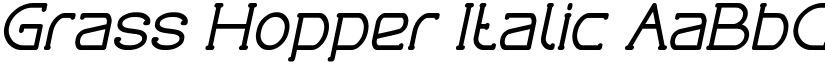 Grass Hopper Italic font