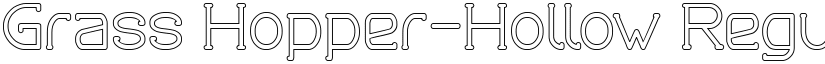Grass Hopper-Hollow Regular font