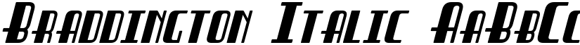 Braddington Italic font