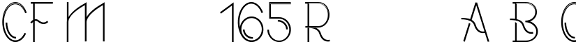 CF Modern 165 Regular font