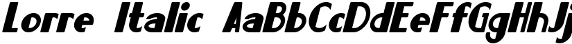 Lorre Italic font