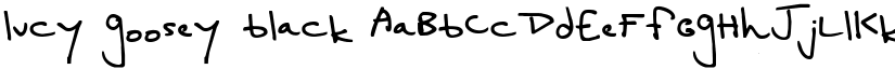 lucy goosey black font