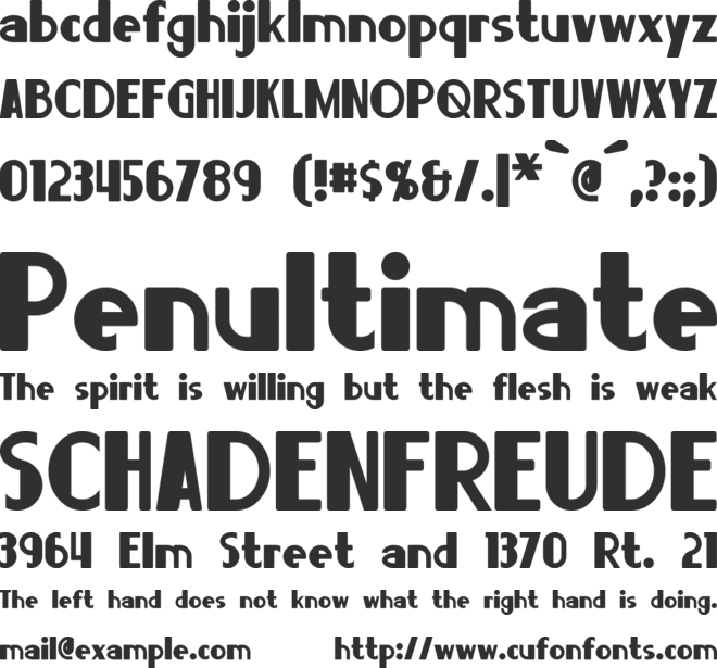 Lorre font preview