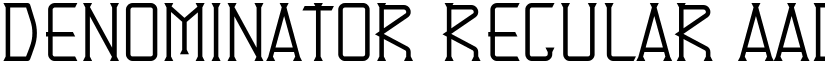 Denominator Regular font