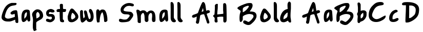 Gapstown Small AH Bold font