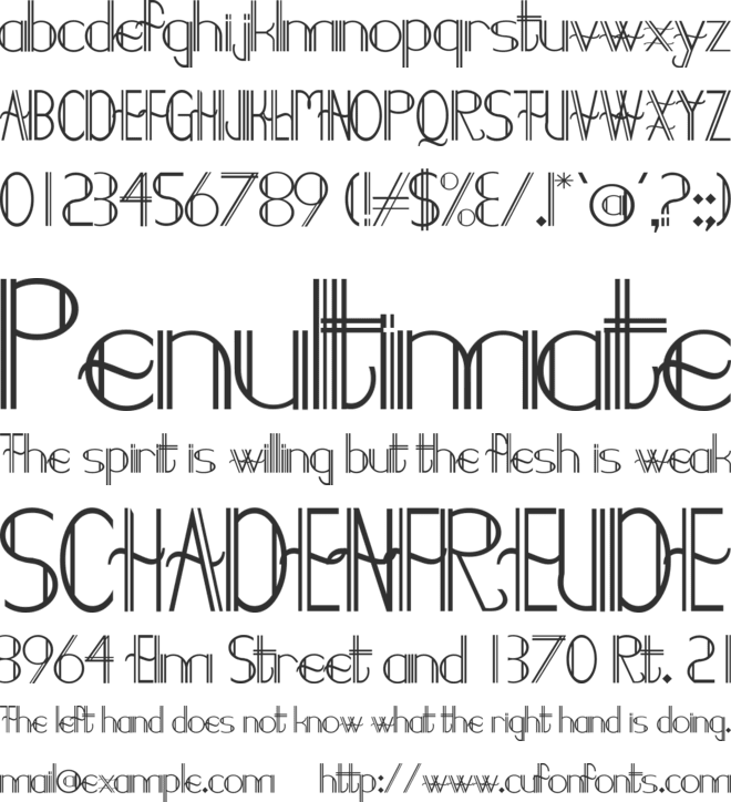 Demodee font preview