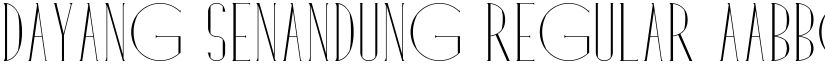 Dayang Senandung Regular font