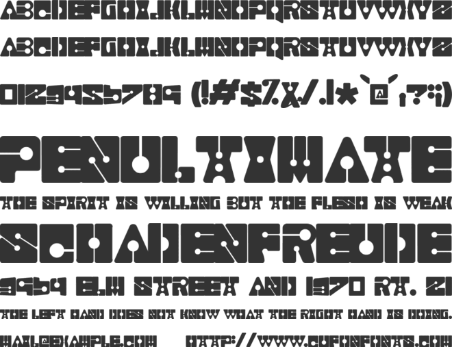 Realismo font preview